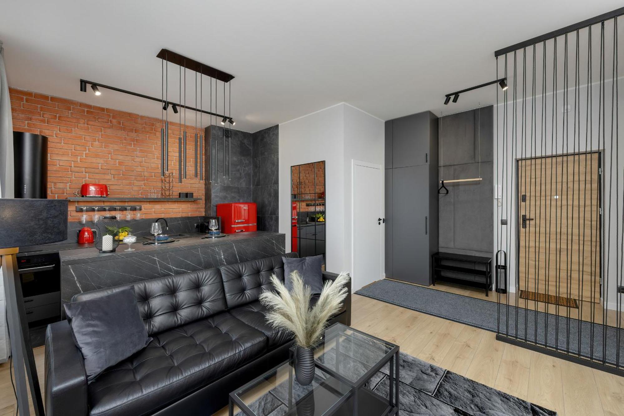Exclusive Grey And Red Apartment In Warsaw Center By Noclegi Renters Exterior photo