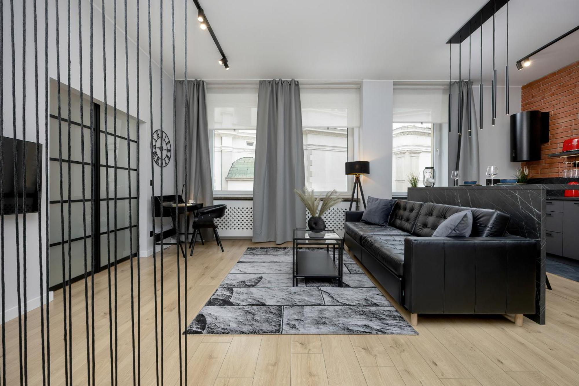 Exclusive Grey And Red Apartment In Warsaw Center By Noclegi Renters Exterior photo