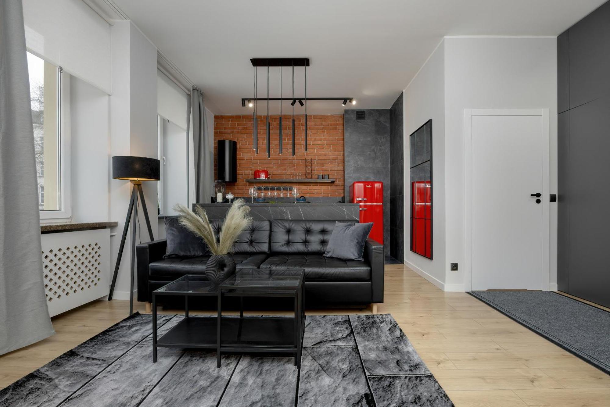 Exclusive Grey And Red Apartment In Warsaw Center By Noclegi Renters Exterior photo